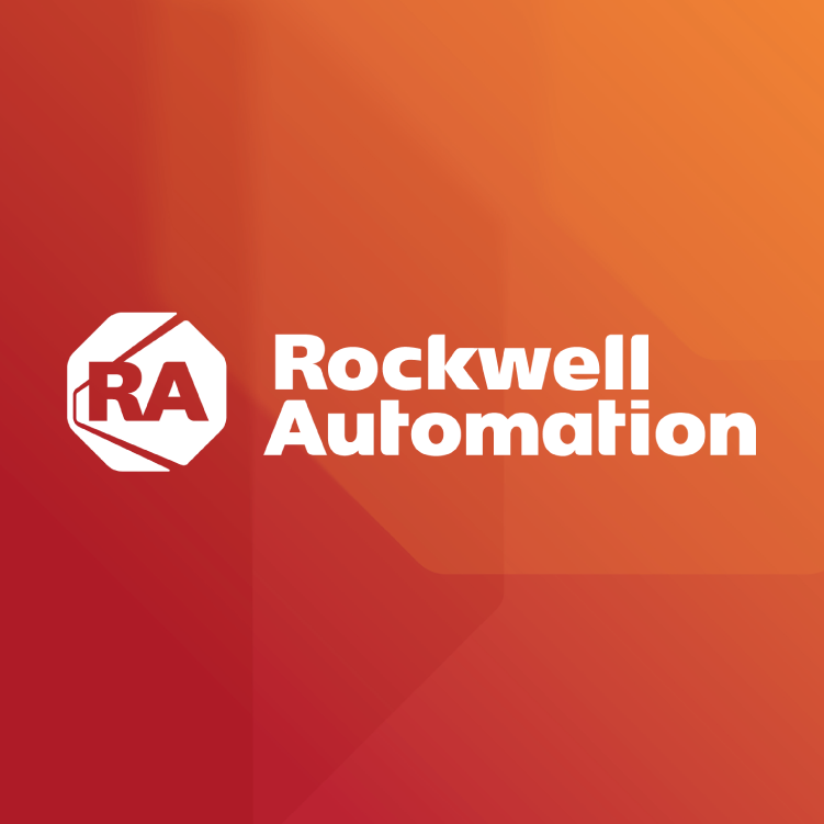 Logo of Rockwell Automation, a Global Leader in industrial automation. 