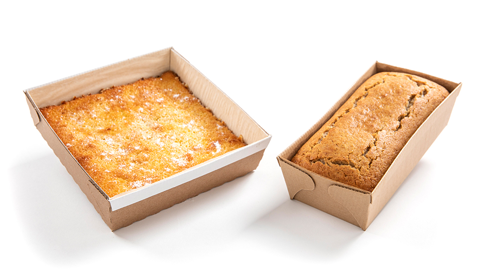  Baked goods made with Innovative Fibers CorrBake™ corrugated trays 