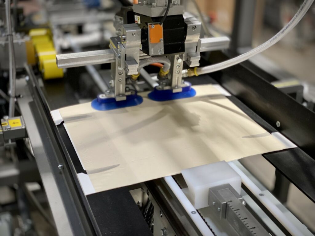 Paper in a Wayne Automation machine.