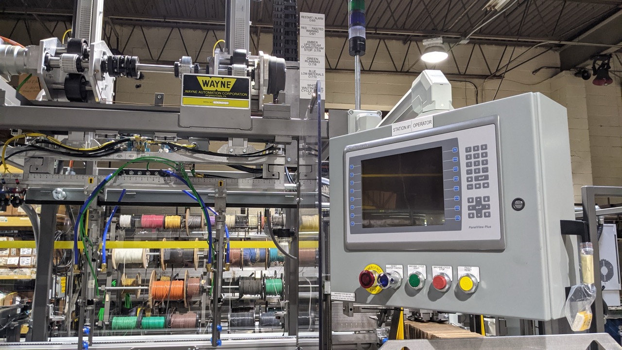 Wayne Automation control panel and packaging system integrated with CPS for efficiency.